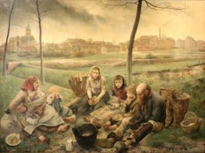 The Chalk Sellers - At Noon by Léon Frédéric